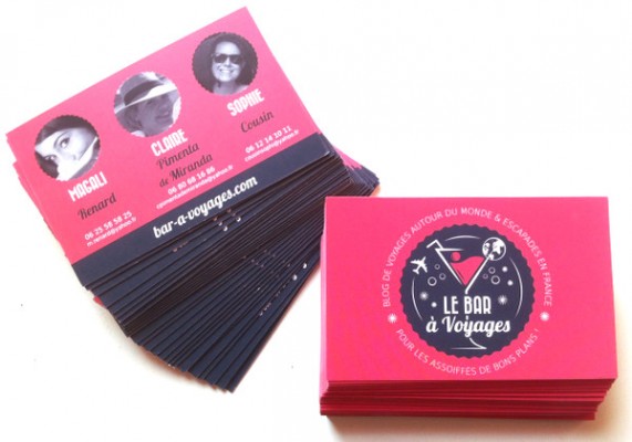 Cartes de visite du blog Bar a? Voyages