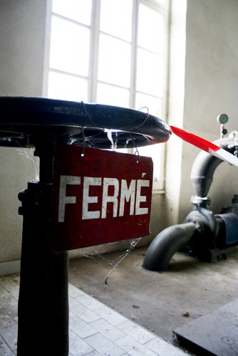 Détail à l'intérieur de l'ancienne usine hydraulique de Cognac