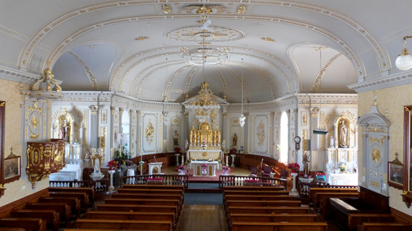 L'intérieur de l'église de Saint-Antoine - Québec